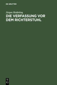 Die Verfassung vor dem Richterstuhl_cover