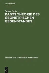 Kants Theorie des geometrischen Gegenstandes_cover