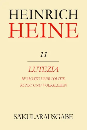 Lutezia. Berichte über Politik, Kunst und Volksleben