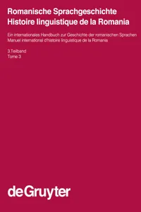 Romanische Sprachgeschichte / Histoire linguistique de la Romania. 3. Teilband_cover