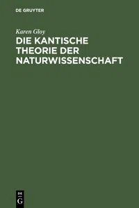 Die Kantische Theorie der Naturwissenschaft_cover