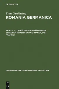 Zu den ältesten Berührungen zwischen Römern und Germanen, Die Franken_cover