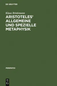 Aristoteles' allgemeine und spezielle Metaphysik_cover