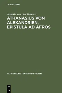 Athanasius von Alexandrien, Epistula ad Afros_cover