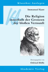 Immanuel Kant: Die Religion innerhalb der Grenzen der bloßen Vernunft_cover