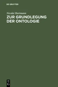 Zur Grundlegung der Ontologie_cover