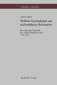 Weltliche Kirchenhoheit und reichsstädtische Reformation_cover