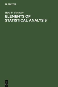 Elements of Statistical Analysis_cover