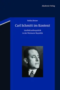 Carl Schmitt im Kontext_cover