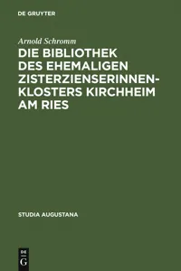 Die Bibliothek des ehemaligen Zisterzienserinnenklosters Kirchheim am Ries_cover