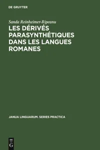 Les dérivés parasynthétiques dans les langues romanes_cover