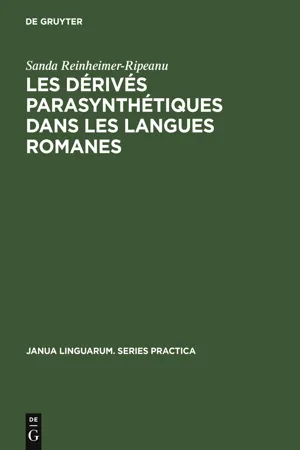 Les dérivés parasynthétiques dans les langues romanes