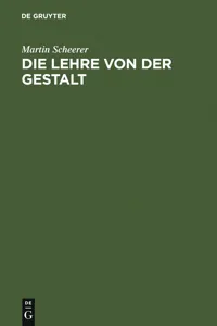 Die Lehre von der Gestalt_cover