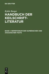 Repertorium der sumerischen und akkadischen Texte_cover