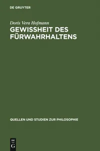 Gewißheit des Fürwahrhaltens_cover