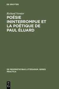 Poésie ininterrompue et la poétique de Paul Éluard_cover