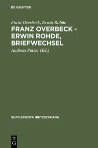 Franz Overbeck – Erwin Rohde, Briefwechsel_cover