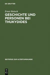 Geschichte und Personen bei Thukydides_cover