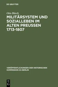 Militärsystem und Sozialleben im Alten Preußen 1713-1807_cover