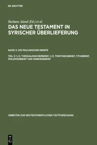 1./2. Thessalonicherbrief, 1./2. Timotheusbrief, Titusbrief, Philemonbrief und Hebräerbrief_cover