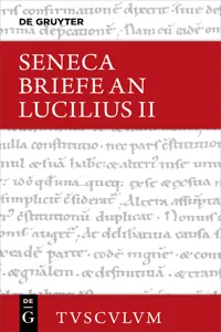 Lucius Annaeus Seneca: Epistulae morales ad Lucilium / Briefe an Lucilius. Band II_cover