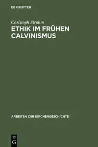 Ethik im frühen Calvinismus_cover