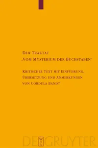 Der Traktat "Vom Mysterium der Buchstaben"_cover