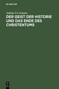 Der Geist der Historie und das Ende des Christentums_cover