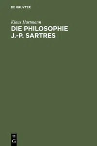 Die Philosophie J.-P. Sartres_cover