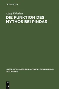 Die Funktion des Mythos bei Pindar_cover