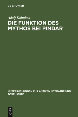 Die Funktion des Mythos bei Pindar