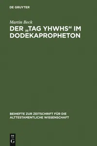 Der "Tag YHWHs" im Dodekapropheton_cover