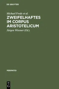 Zweifelhaftes im Corpus Aristotelicum_cover