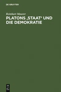 Platons 'Staat' und die Demokratie_cover