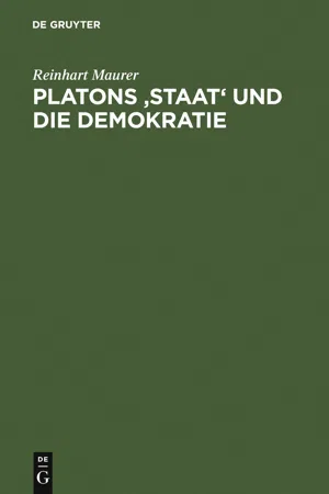 Platons 'Staat' und die Demokratie