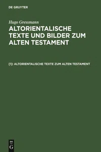 Altorientalische Texte zum Alten Testament_cover