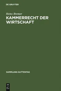 Kammerrecht der Wirtschaft_cover