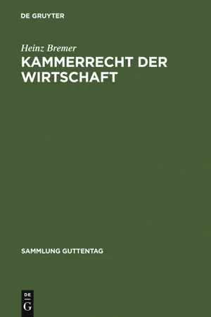 Kammerrecht der Wirtschaft