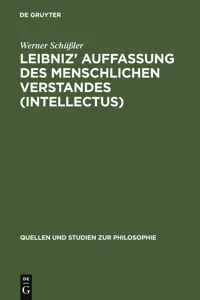 Leibniz' Auffassung des menschlichen Verstandes_cover