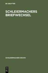 Schleiermachers Briefwechsel_cover