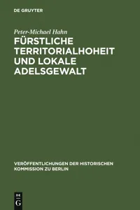 Fürstliche Territorialhoheit und lokale Adelsgewalt_cover