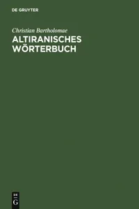 Altiranisches Wörterbuch_cover