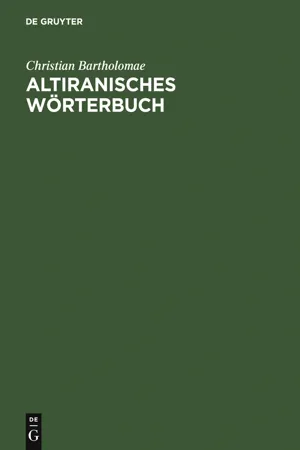 Altiranisches Wörterbuch