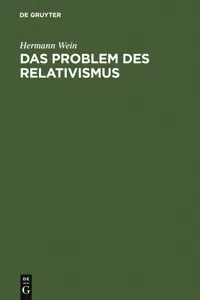 Das Problem des Relativismus_cover