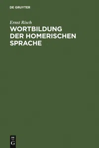 Wortbildung der homerischen Sprache_cover