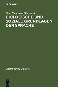 Biologische und soziale Grundlagen der Sprache_cover