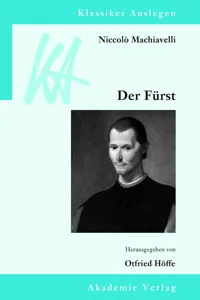 Niccolò Machiavelli: Der Fürst_cover