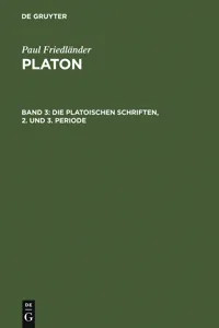 Die platonischen Schriften, 2. und 3. Periode_cover