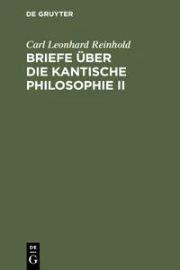 Briefe über die Kantische Philosophie II_cover