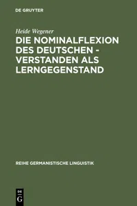 Die Nominalflexion des Deutschen - verstanden als Lerngegenstand_cover